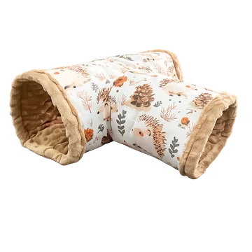 Dupla alagút kisállatok számára - süni tobozzal