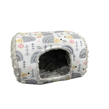 Henger házikó - szürke süni mintás