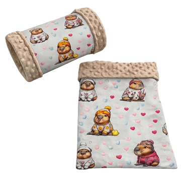 Bújózsák kisállatoknak - kapibara mintás