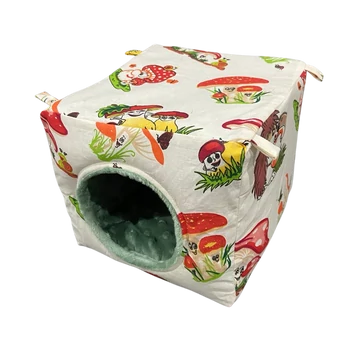 Utolsó darab - kockaház süni gombával mintás