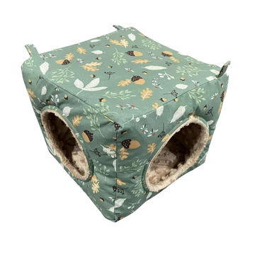 Kockaház kisállatok számára -  őszies faleveles, makkos