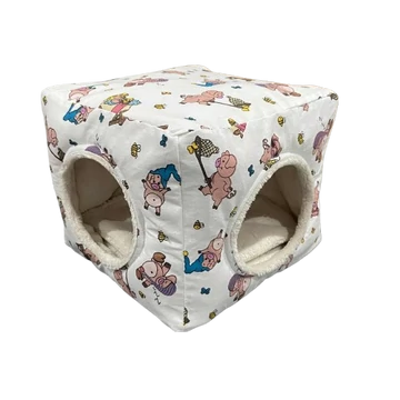 Kockaház kisállatok számára - malacka mintás