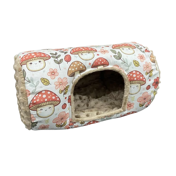 Puha hengerbújó kisállatoknak - cuki gomba mintás