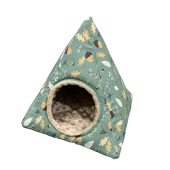 Piramis bújóka - őszies faleveles, makkos mintás