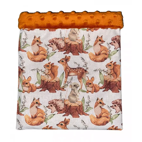 Utolsó darab - bújózsák+alagút szett barna erdei állatok mintás