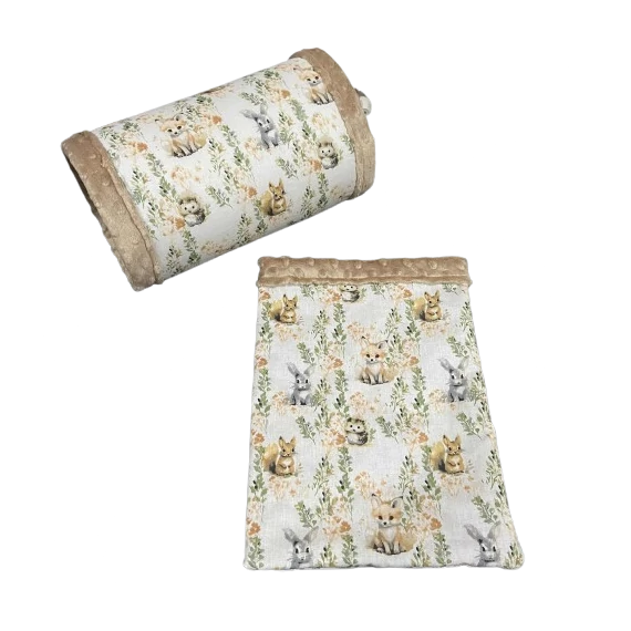 Utolsó darab - Bújózsák+alagút szett cuki erdei állatok mintás