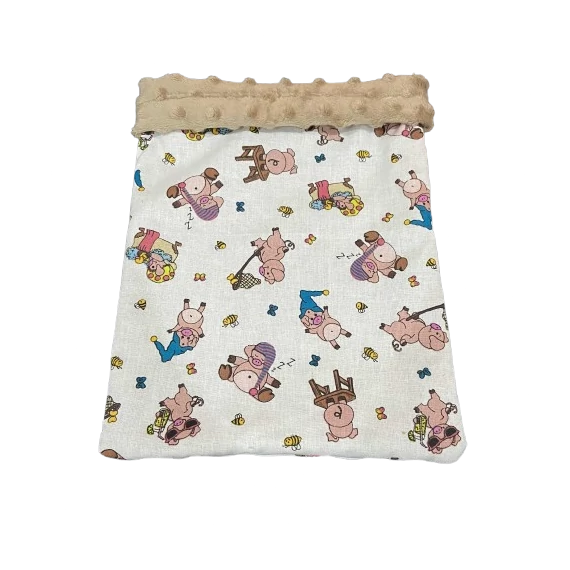 Bújózsák/alagút kisállatok számára - malacka mintás