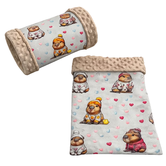 Bújózsák kisállatoknak - kapibara mintás