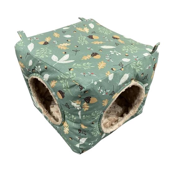 Kockaház kisállatok számára -  őszies faleveles, makkos