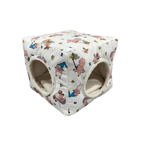 Kockaház kisállatok számára - malacka mintás